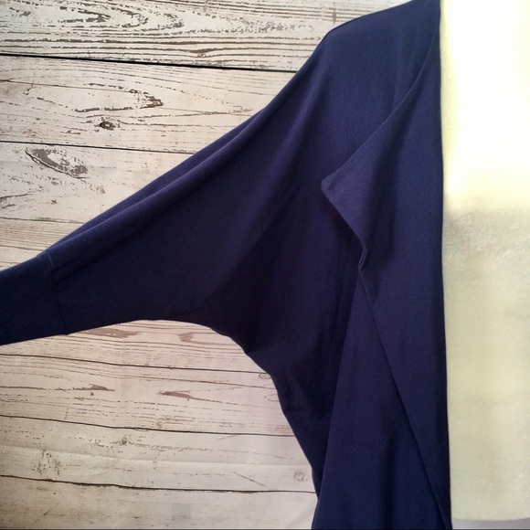 😎Oversize blue dolman sleeve open jacket/cardigan - Picture 4 of 7