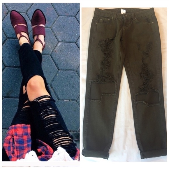 Carmar Denim - LF CARMAR Boyfriend Fit Destructed Denim Jeans NWT