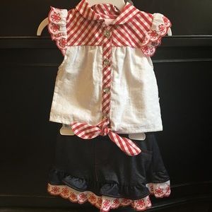 Girls size 18 months outfit.
