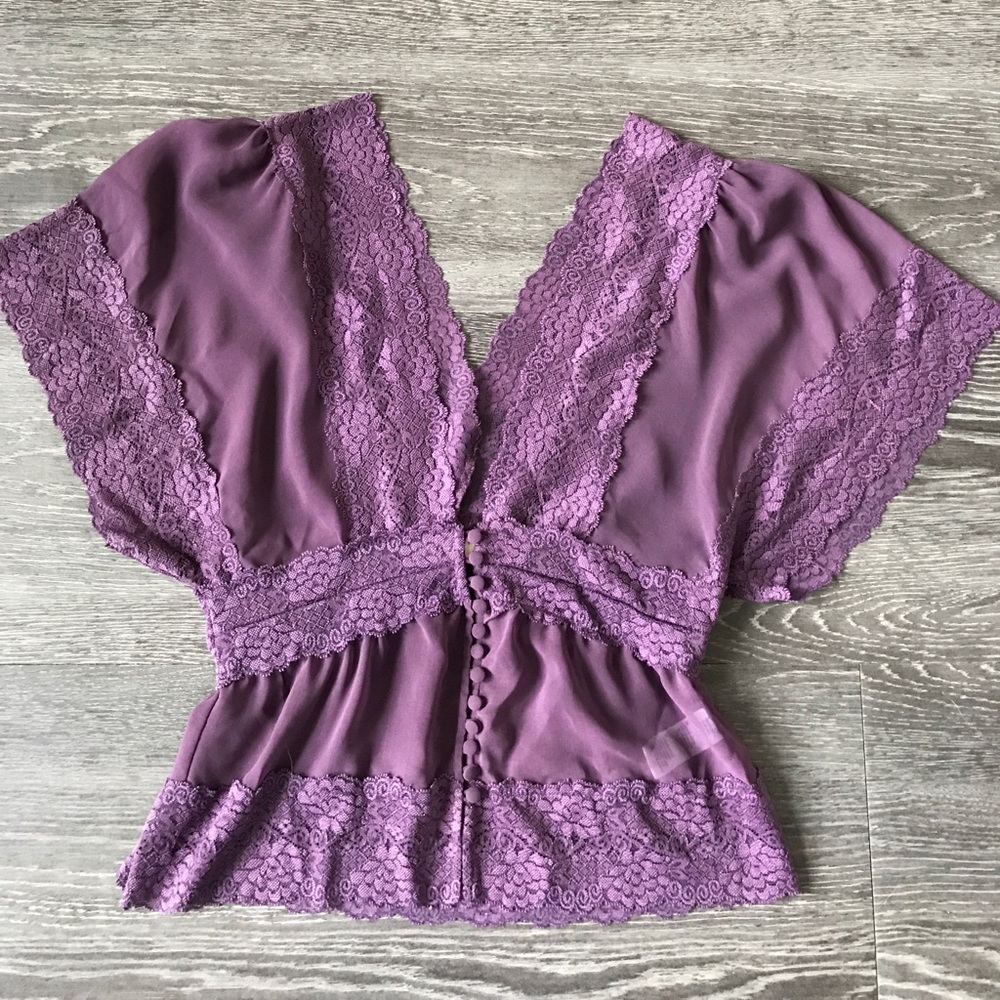 F21 purple blouse
