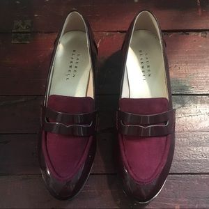 Lauren Blakwell Suede & Patent Loafers