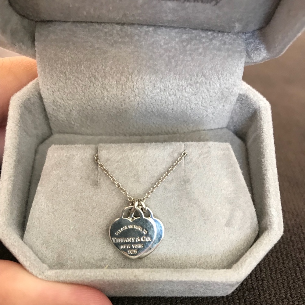 Tiffany & Co. Mini Double Heart Pendant Necklace