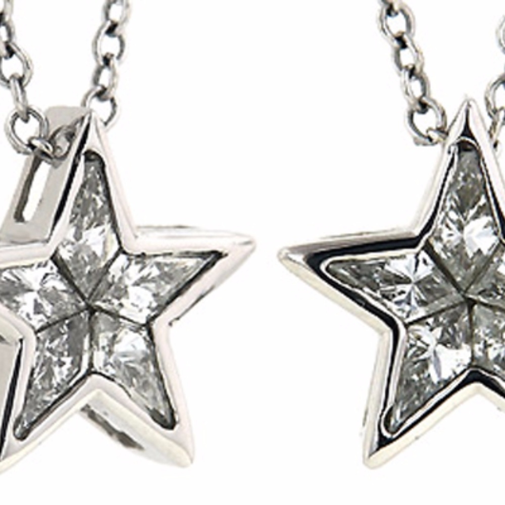 Diamond Star Pendant 14k white gold GORGEOUS!!!!!