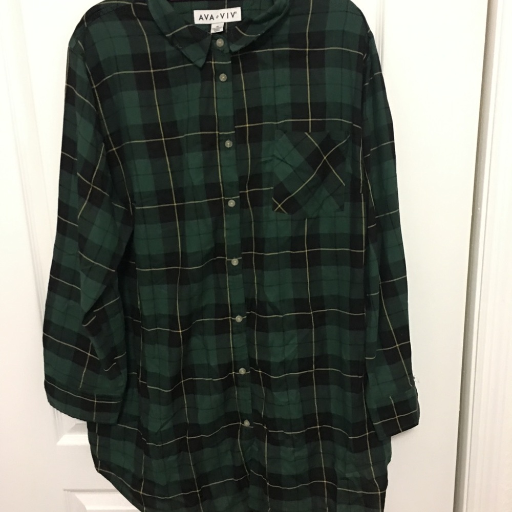 Plus Size plaid shirt
