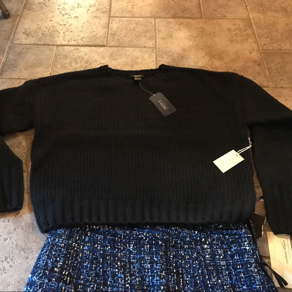 Boxy black sweater