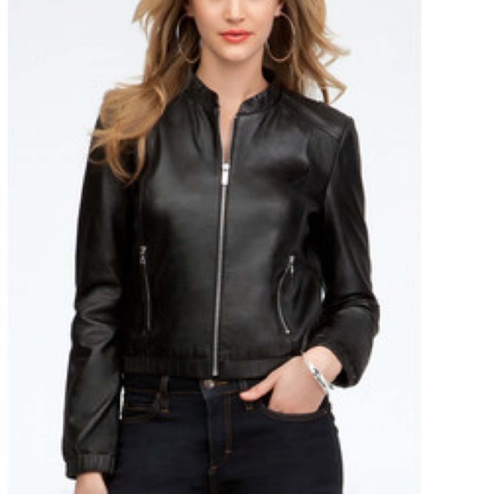 BEBE leather Bomber Jacket
