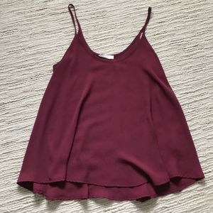 Lush | maroon flowy tank