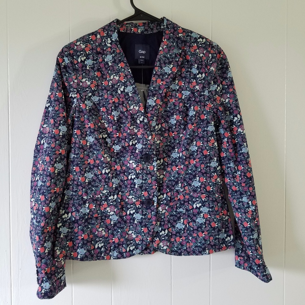 NWOT Gap Floral Printed Blazer Size 2