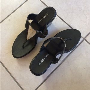BCNGeneration black wedge sandals