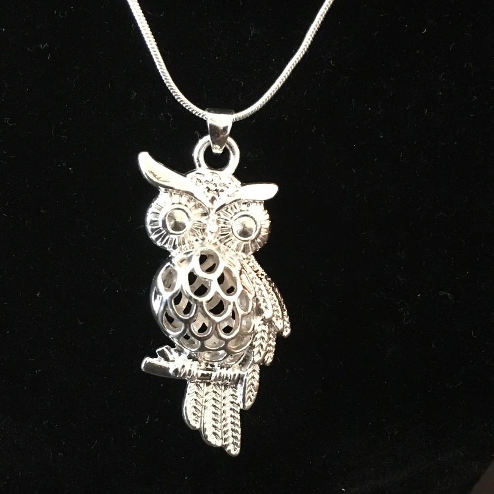 🦉sterling silver owl necklace