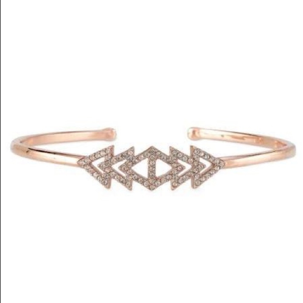 Stella & Dot Pave Triangle Cuff- Rose Gold