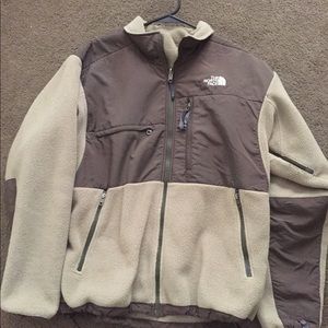 Brown khaki north face jacket
