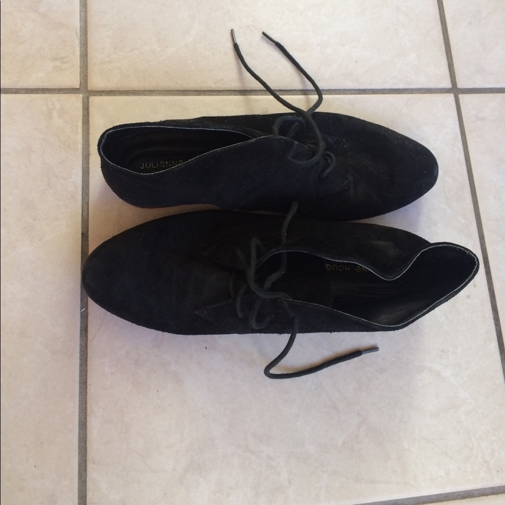 Black suede booties