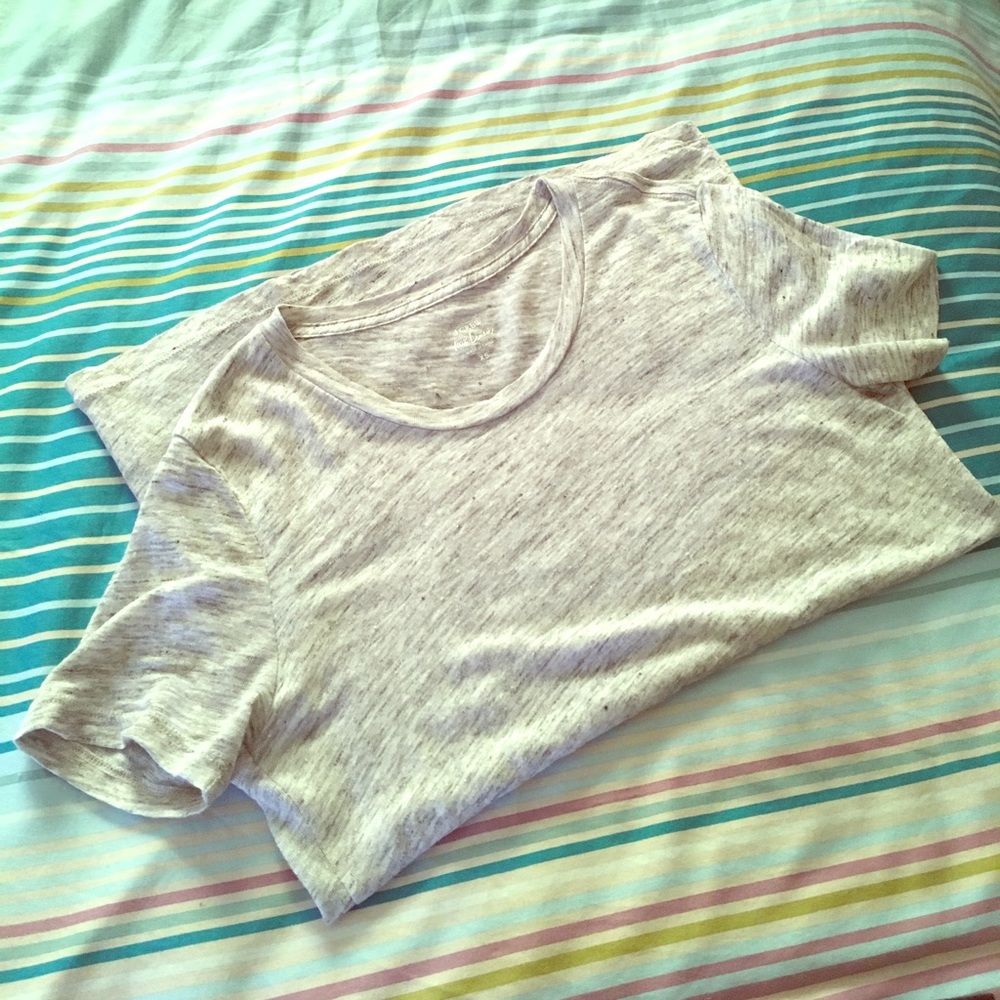 J. Crew gray linen tee