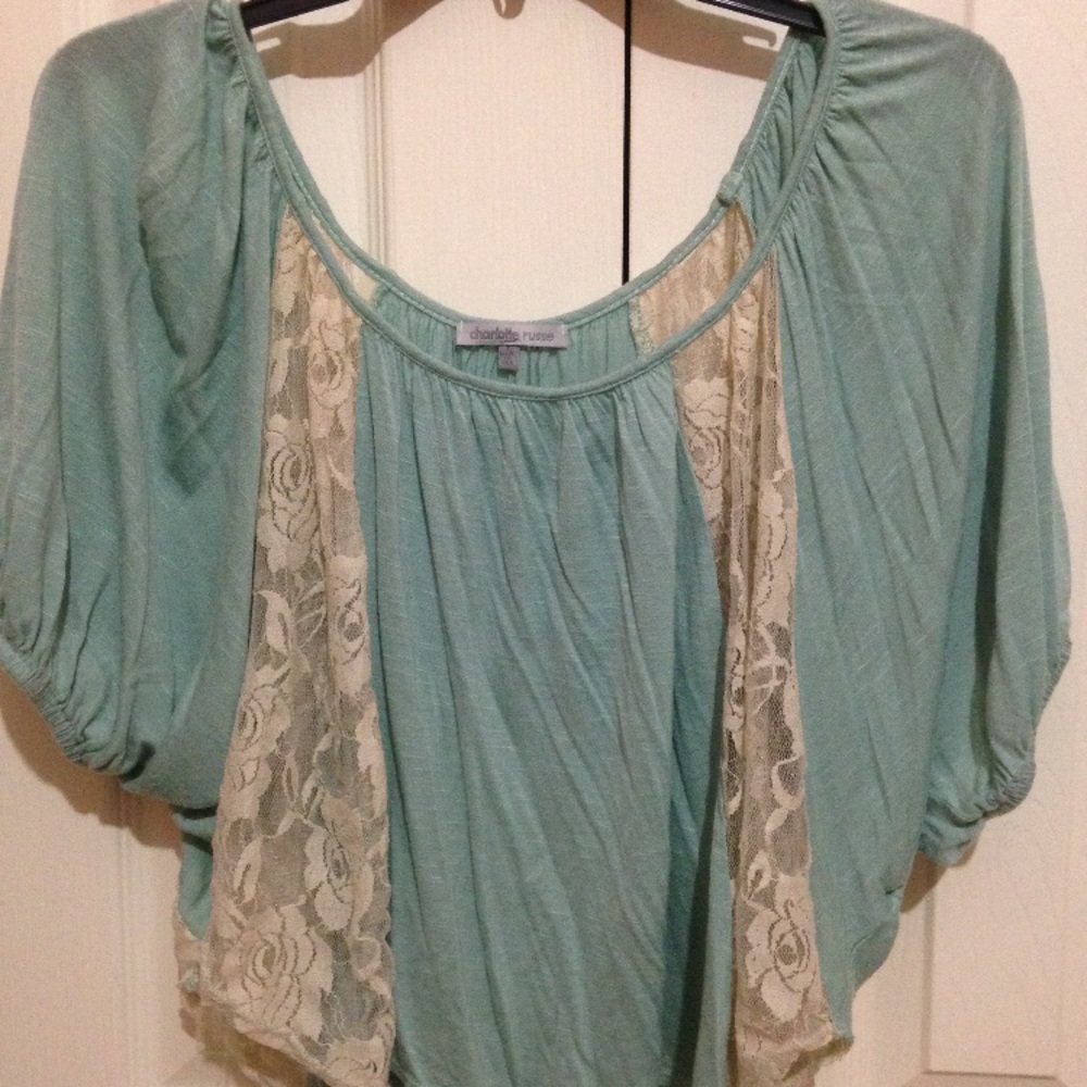 Fun top with lace panels