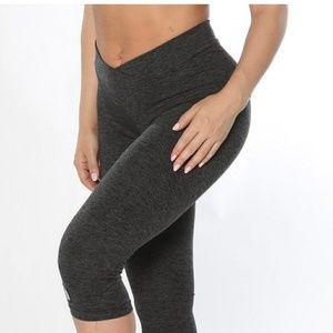 Celestial Bodiez V Cut Charcoal Grey Capris