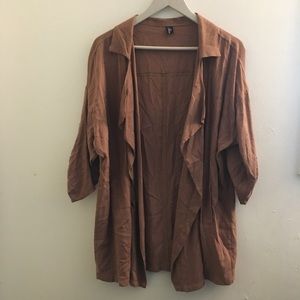 Mocha waterfall throw over