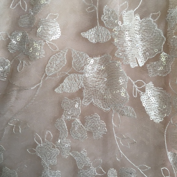 Vera Wang Blush Pink Floral Gown - Picture 3 of 5