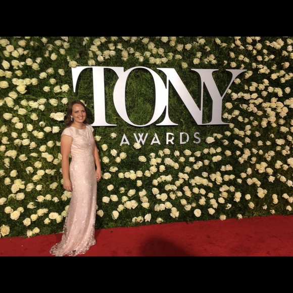 Vera Wang Blush Pink Floral Gown - Picture 5 of 5