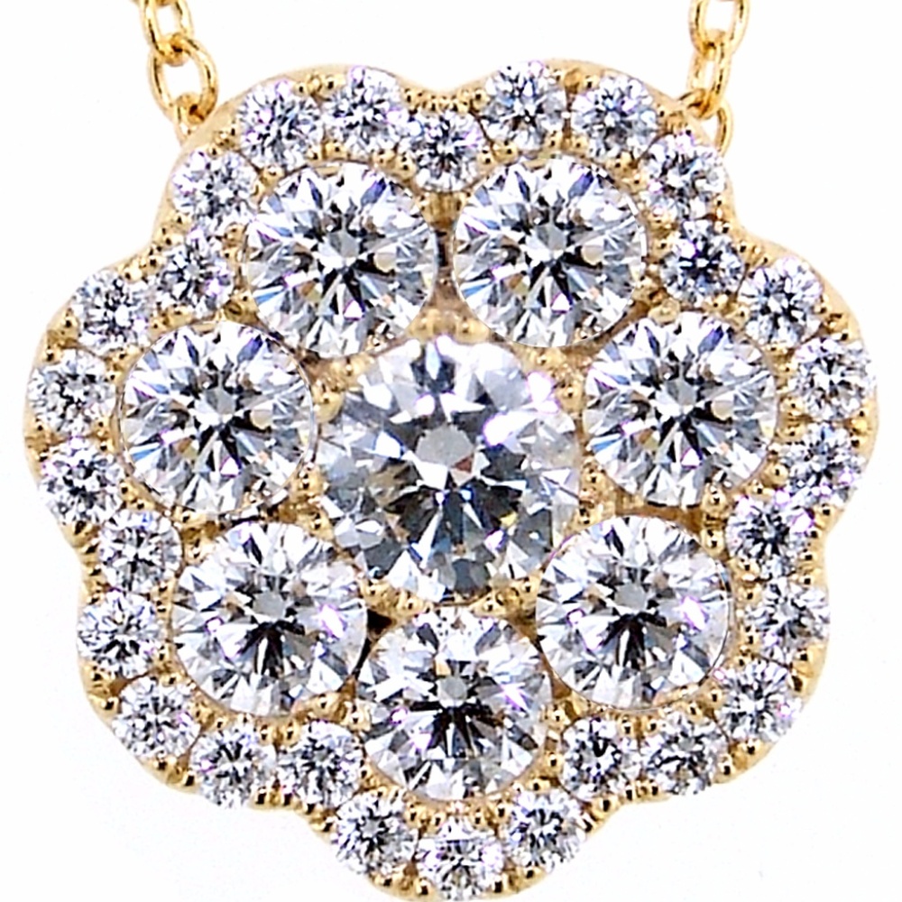 Diamond Pendant 14k Yellow Gold 1.41TCW GORGEOUS!!
