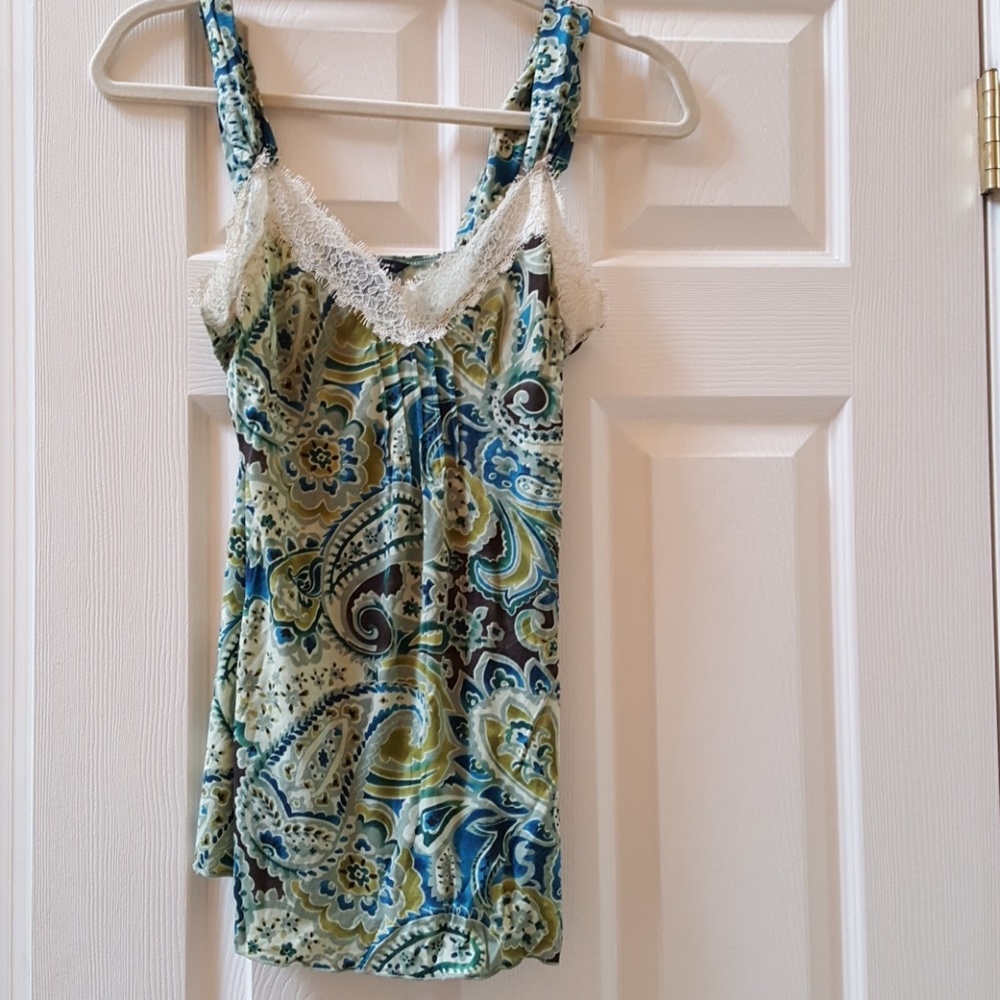XS Green Blue & Brown Banana Republic Tank