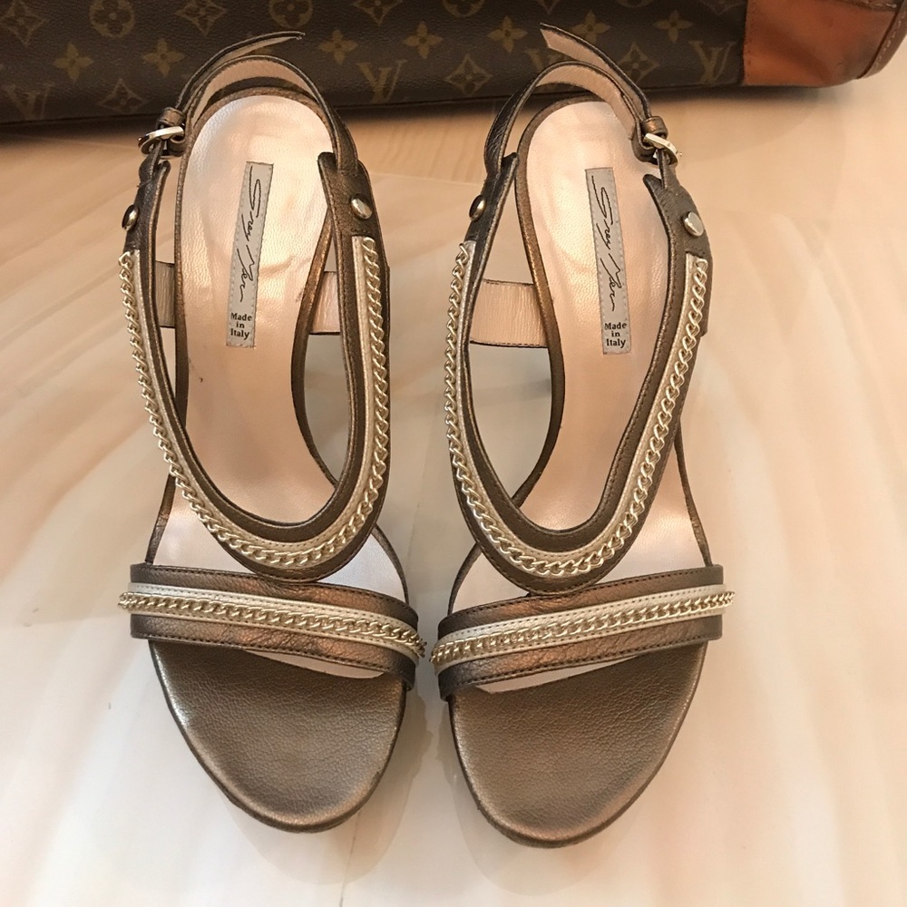 Giuseppe Zanotti bronze and gold heels