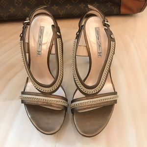 Giuseppe Zanotti bronze and gold heels