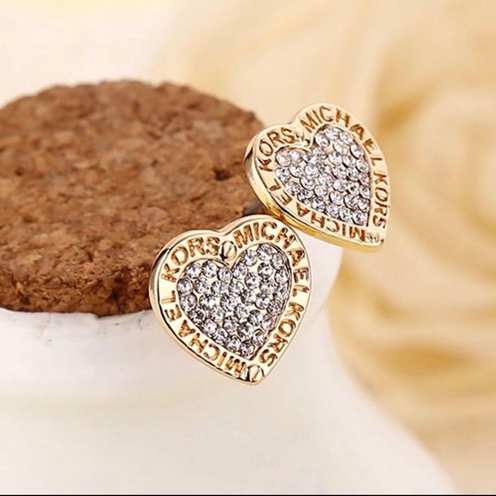 ❤️SOLD❤️ Mk earrings gold new studs - Picture 2 of 2