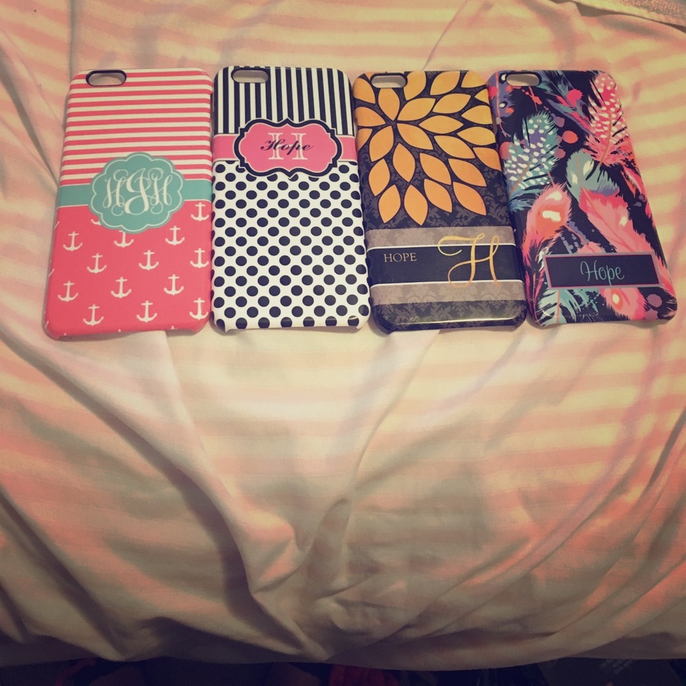 Set of 6s plus monogrammed cases