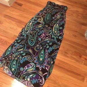 Strapless maxi dress