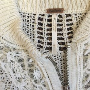 Cute lace Free People zip up