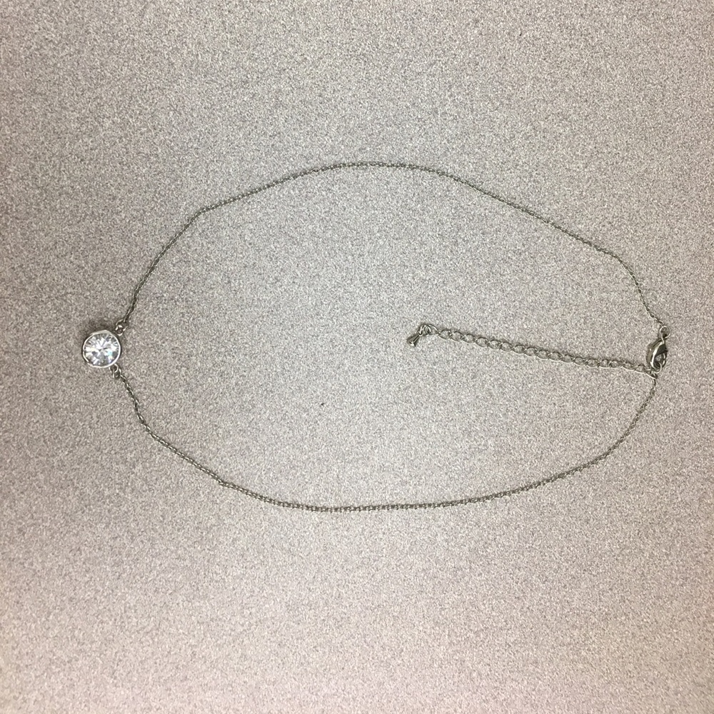 2 carat cubic zirconia necklace