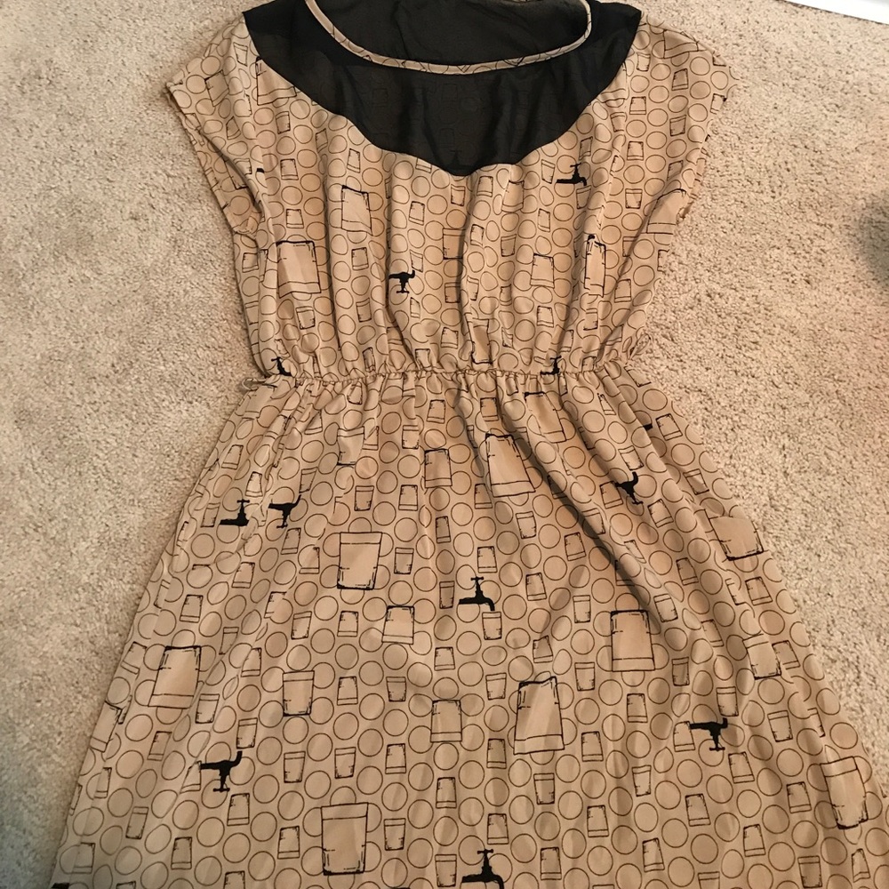 Funky dress with water spout detail