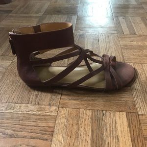 Nine West Tan Caged Sandals