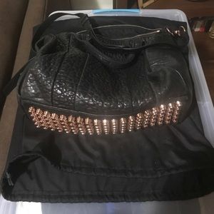 AUTH ALEXANDER WANG ROCCO ROSE GOLD STUD BAG