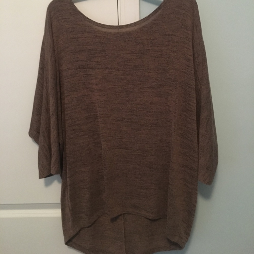 Brown high low sweater
