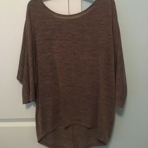 Brown high low sweater