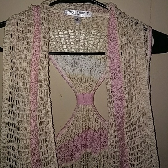 Crocheted long sweater - Picture 2 of 4