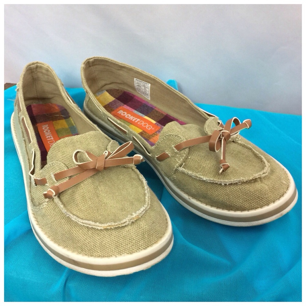 Khaki Canvas Flat Slide Leather Wrap Tie Size 8M_5