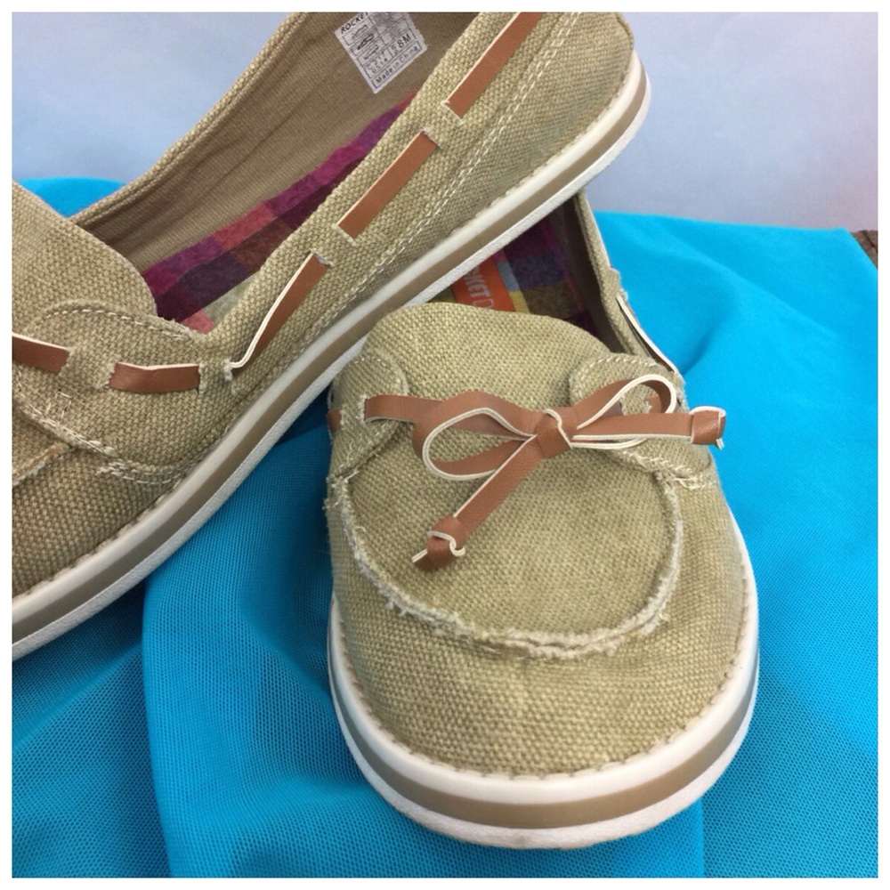 Khaki Canvas Flat Slide Leather Wrap Tie Size 8M_2