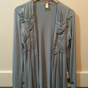 Downeast long sleeve sage green open cardigan