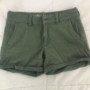 Olive green shorts