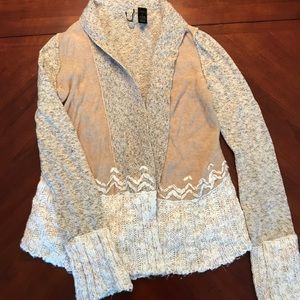 Beige/Tan open front Buckle cardigan