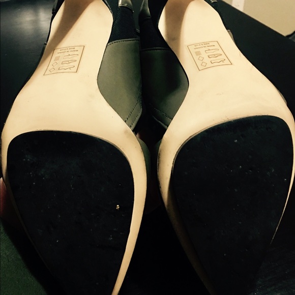 Size 8 dark green and black barely worn heels - Picture 4 of 5