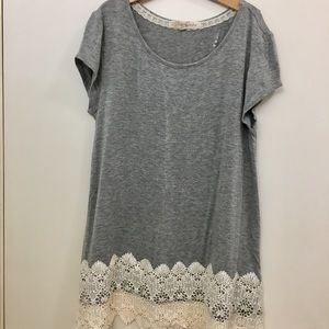 Lace trim top