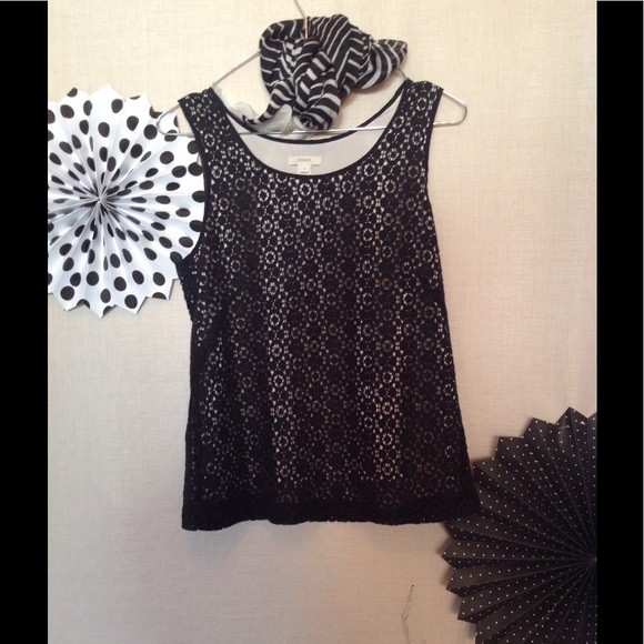 Essential Lace J. Crew  Tank Top - Picture 1 of 4