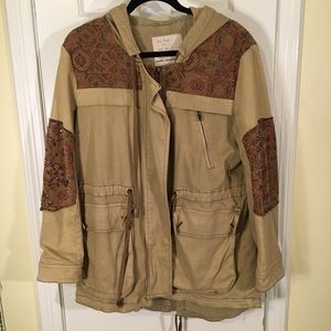 🌻 Free People embellished green jacket boho gypsy