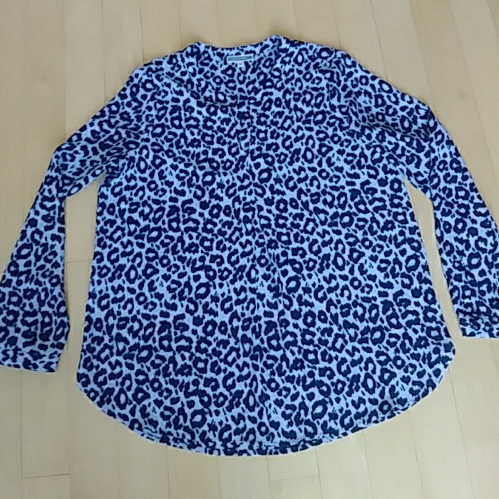 Pleione Animal Print Top Blouse