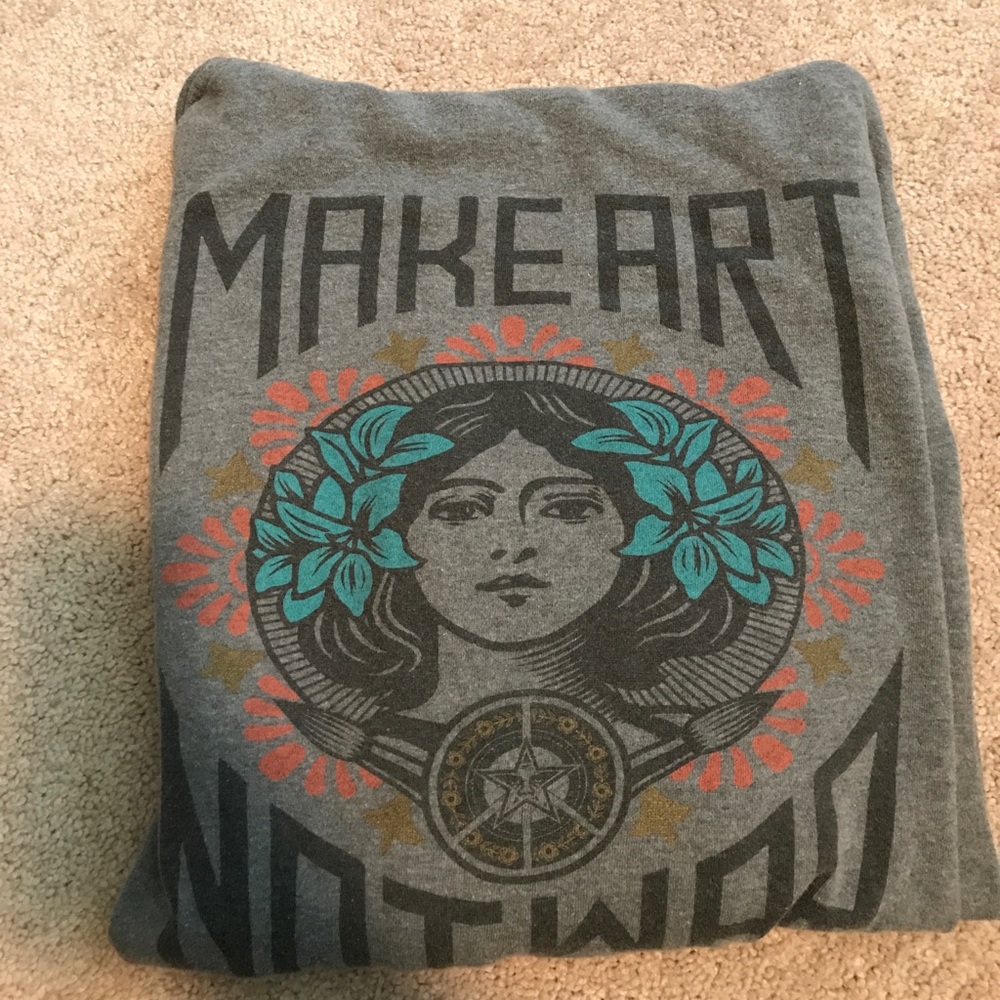 Make art not war hoodie