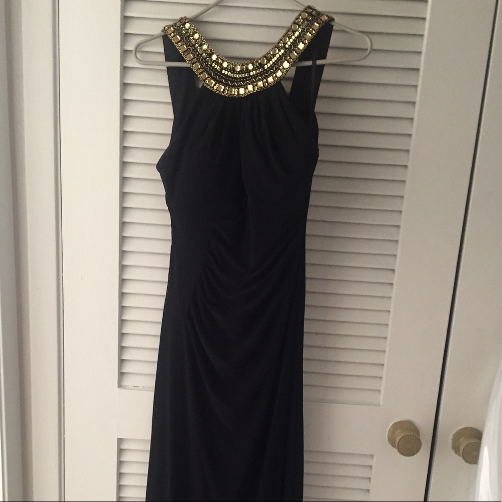 Black and gold Evening gown/ prom dress